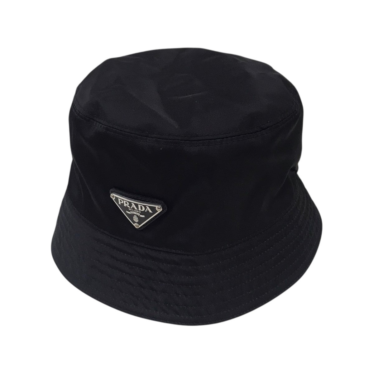PRADA トライアングルロゴ バケットハット 古着・中古-1枚目のアイテム画像