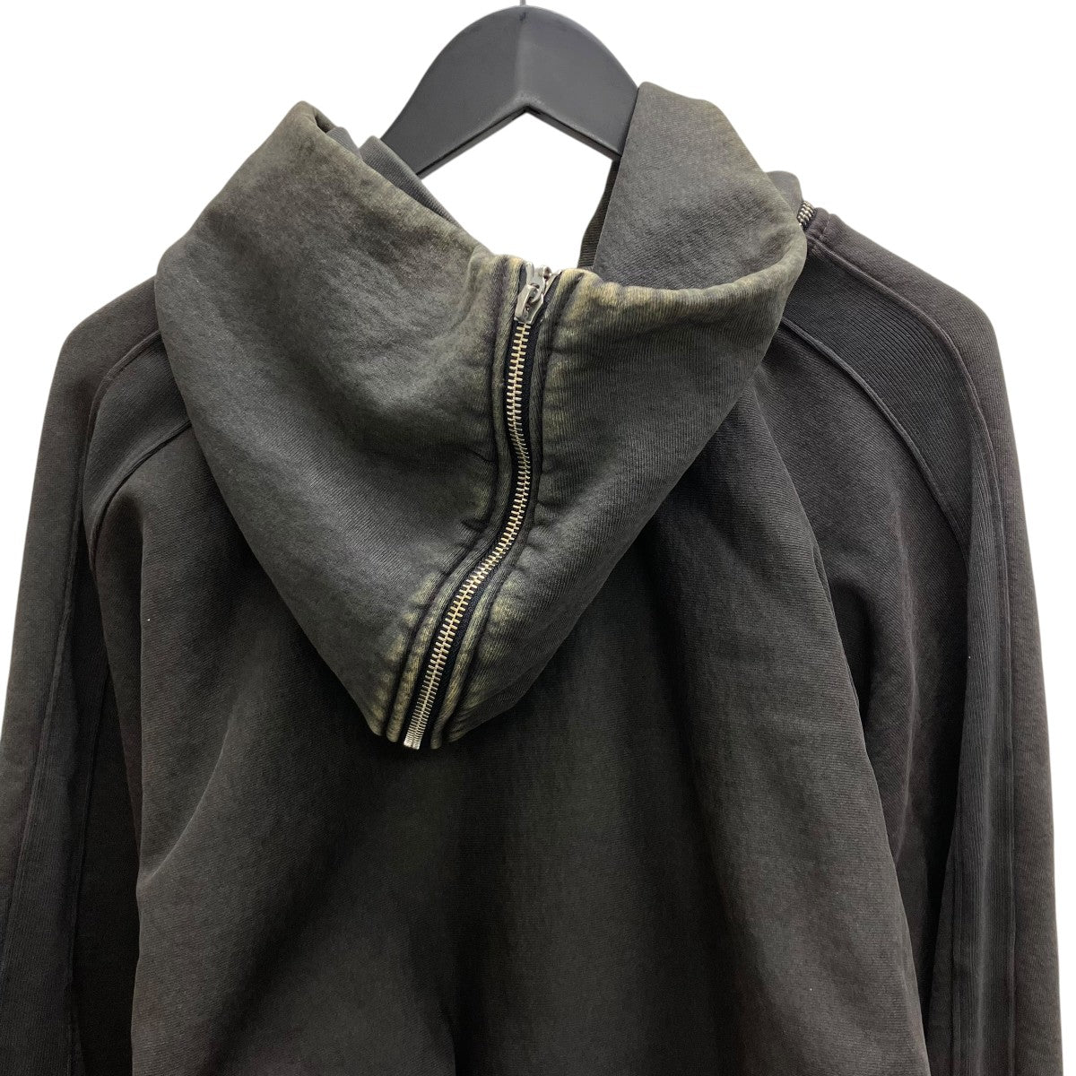 RRR123 ANTI DEATH ROSE ZIP HOODIE WASHED BLACK アンチ デスローズジップパーカー 古着・中古-4枚目のアイテム画像