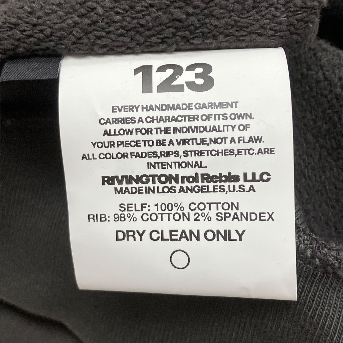 RRR123 ANTI DEATH ROSE ZIP HOODIE WASHED BLACK アンチ デスローズジップパーカー 古着・中古-8枚目のアイテム画像