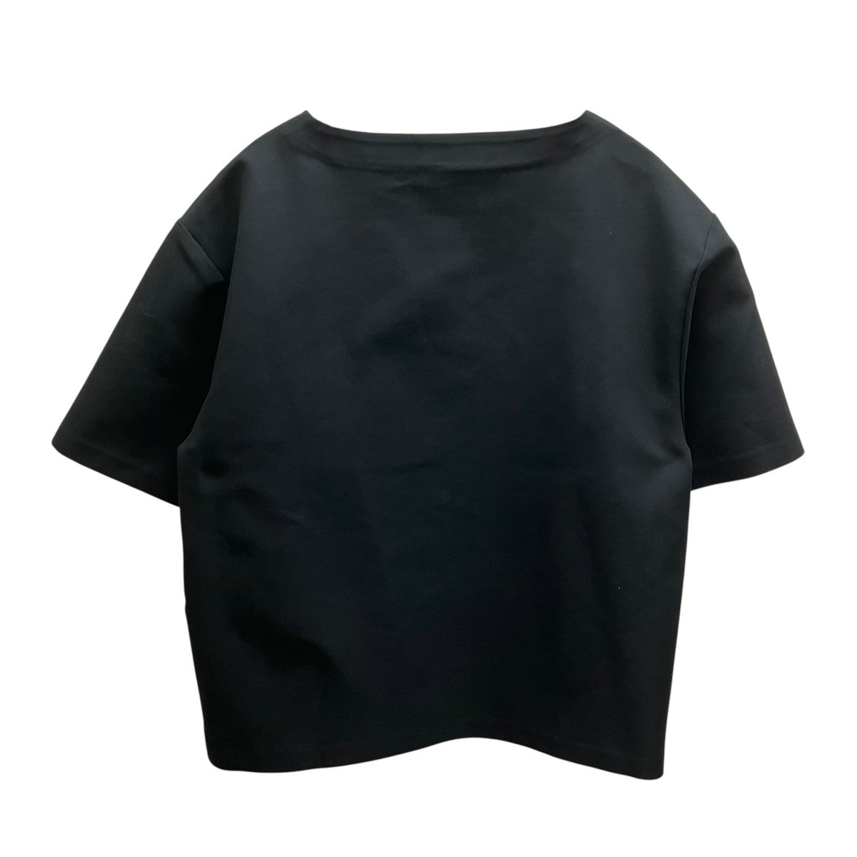 26SSOVERSIZED BOAT NECK TOP BLACK ボートネック半袖カットソー