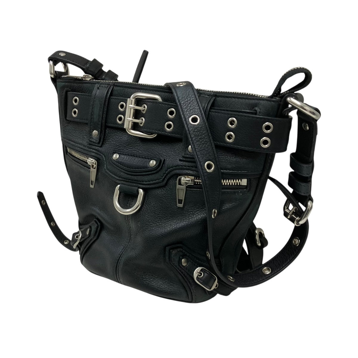 BALENCIAGA EMO BUCKET BAG ユーズド加工バケットバッグ 古着・中古-1枚目のアイテム画像