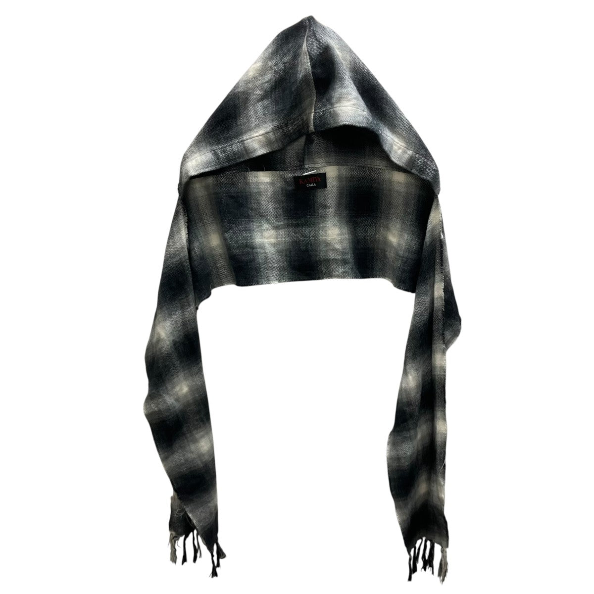 KAMIYA×CA4LA 26SSHooded Checked StoleオンブレチェックフーデッドストールG16CA110 古着・中古-1枚目のアイテム画像