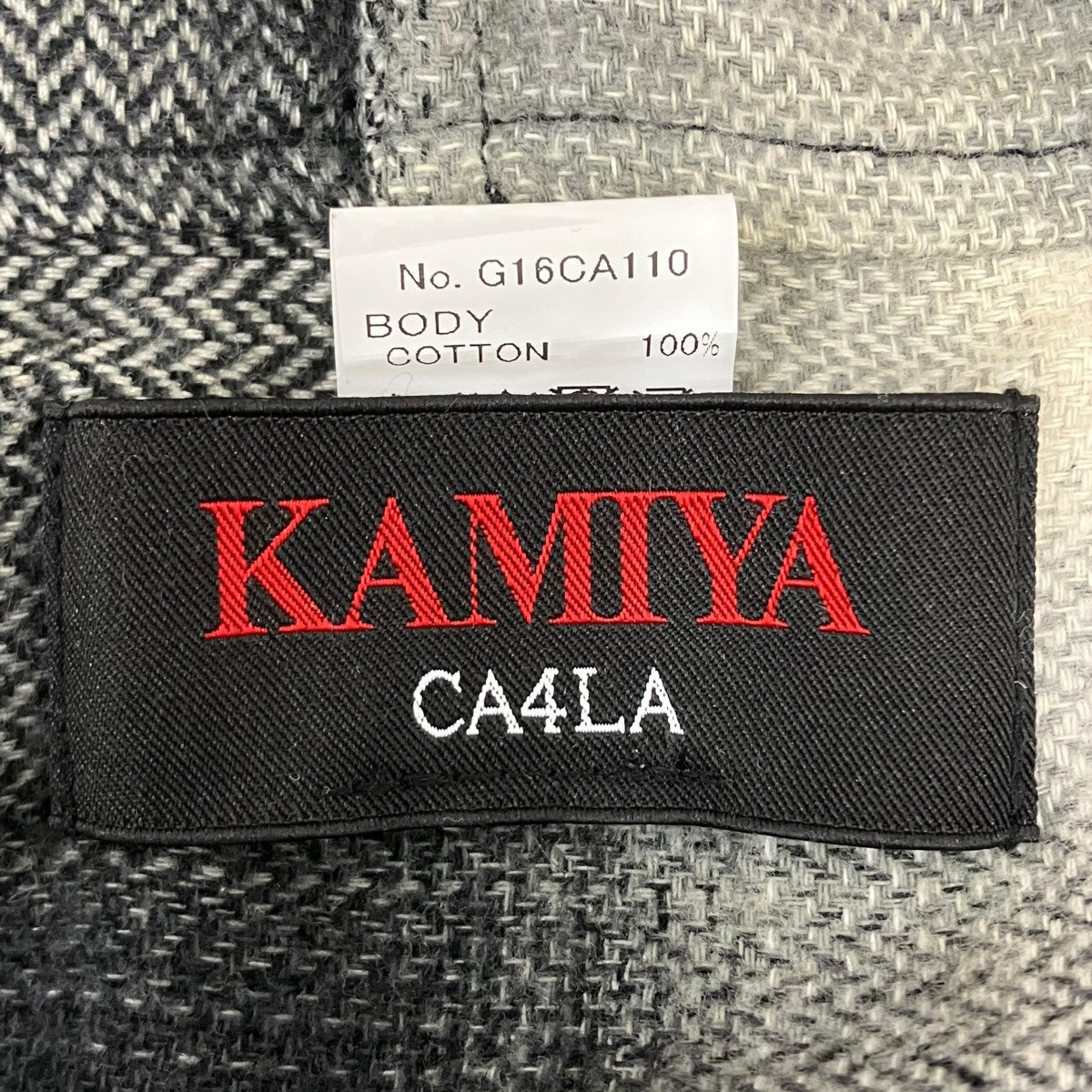 KAMIYA×CA4LA 26SSHooded Checked StoleオンブレチェックフーデッドストールG16CA110 古着・中古-6枚目のアイテム画像