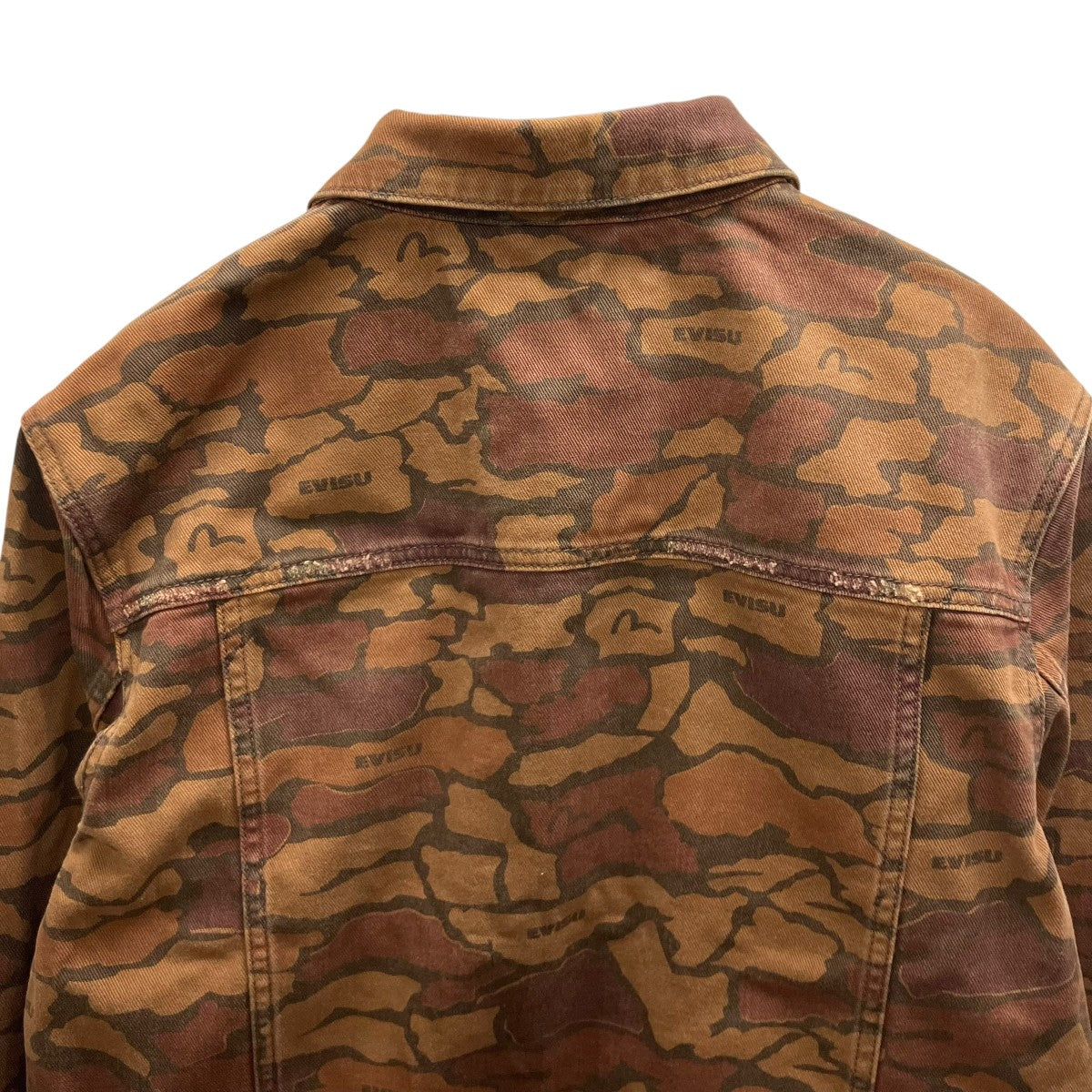 EVISU オールオーバー石垣迷彩デニムジャケット 古着・中古-4枚目のアイテム画像
