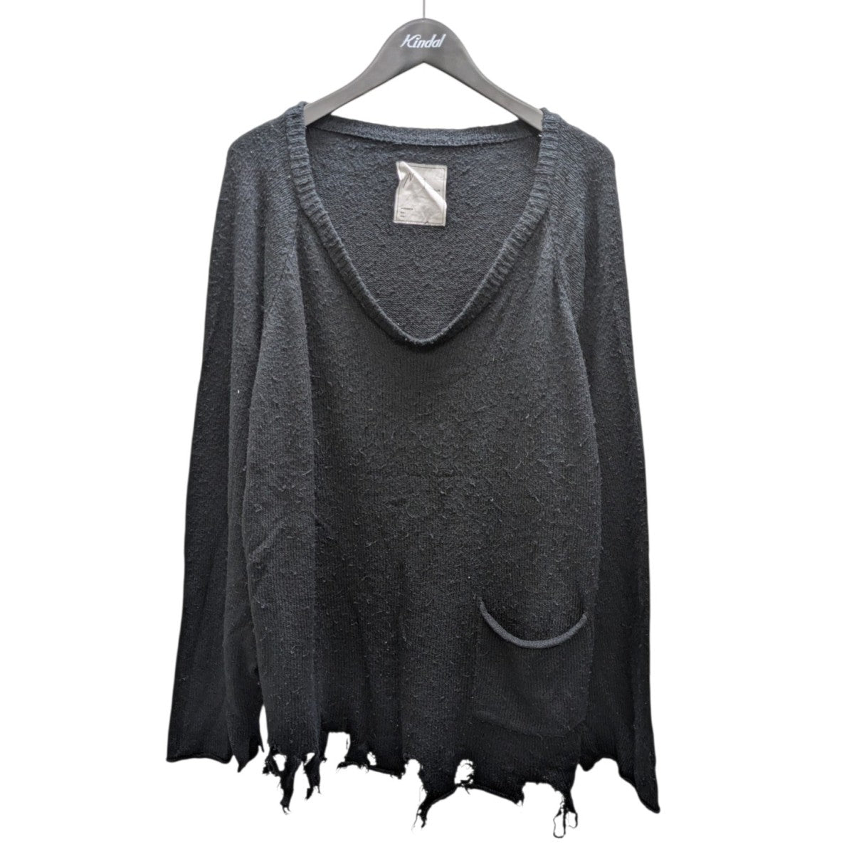 26SS DAMAGE SILK UVNECK KNIT ダメージ加工シルクニット