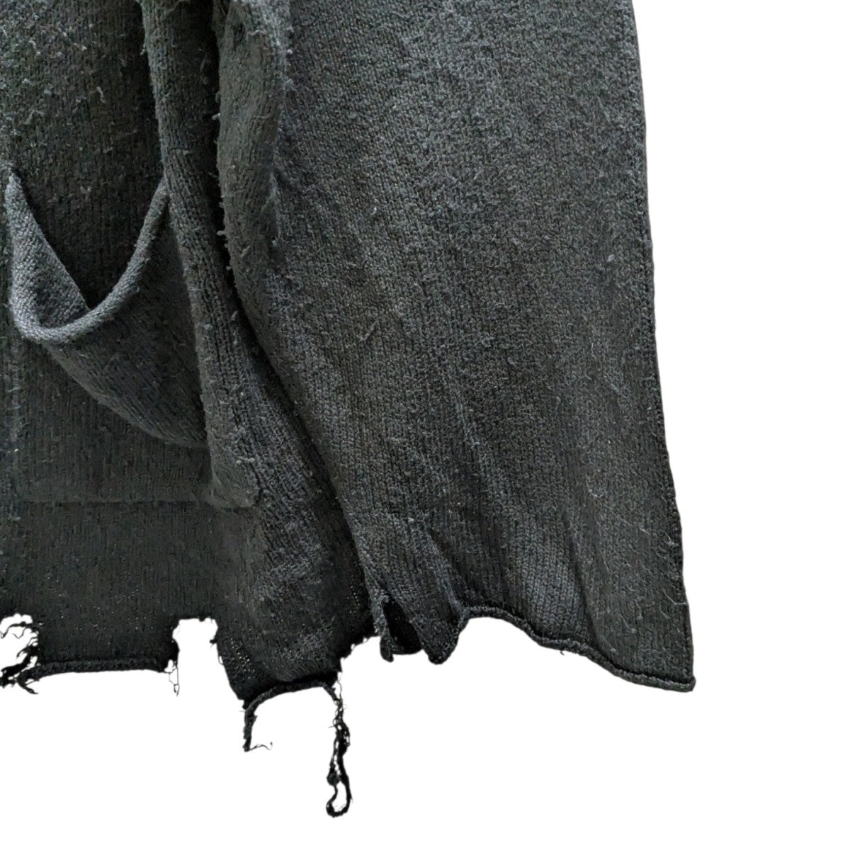 26SS DAMAGE SILK UVNECK KNIT ダメージ加工シルクニット