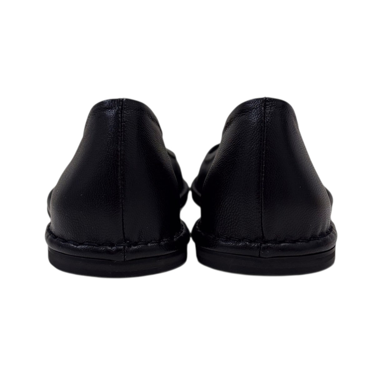26SS ROUNDED FLATS BLACK シープスキンレザーミュール
