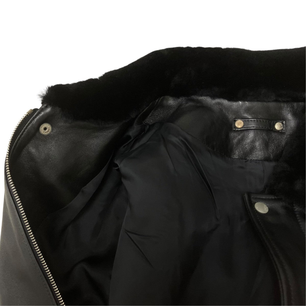 25AW MOUTON COLLAR SHEEP LEATHER ZIP JACKET レザージャケット