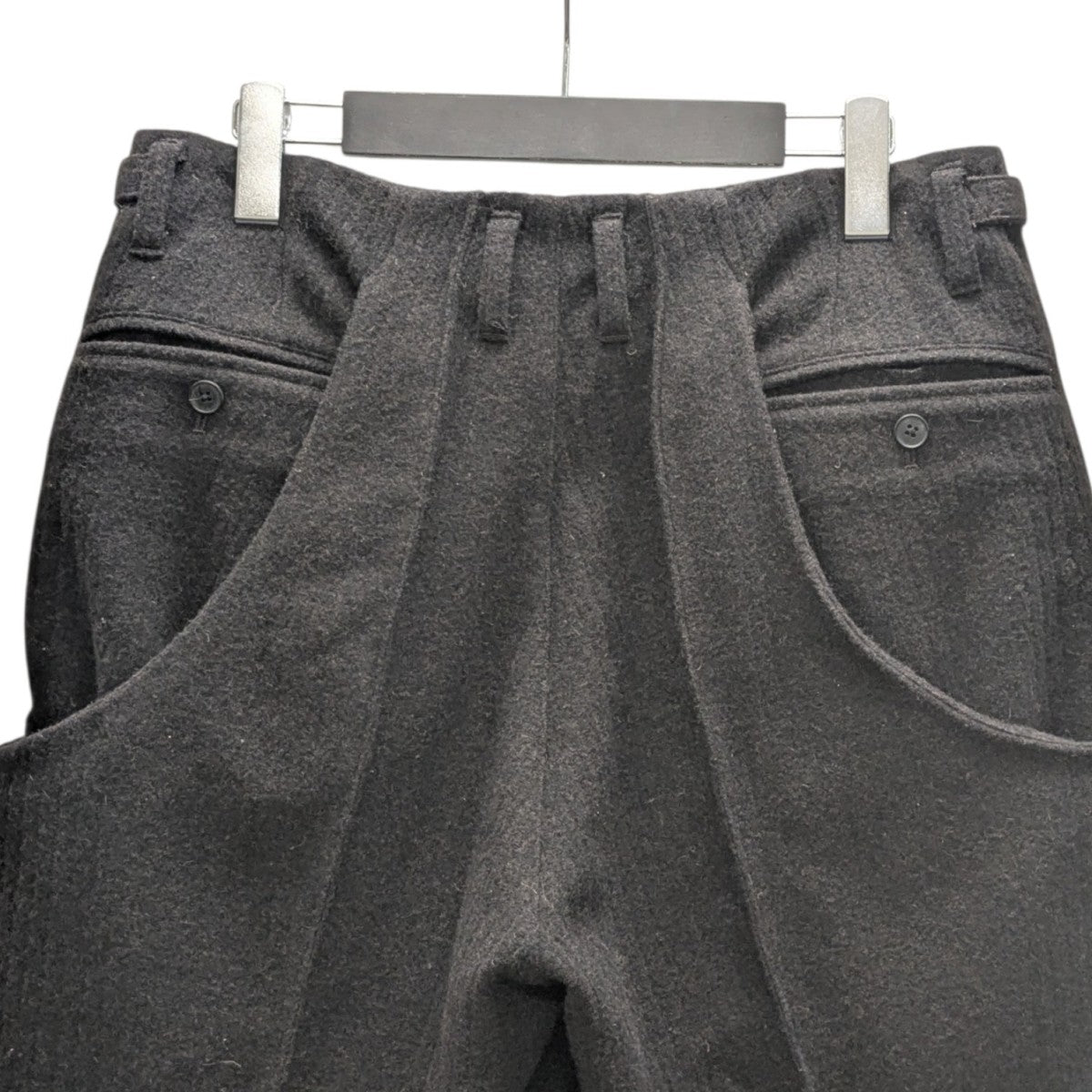 25AW S CURVED UTILITY CAPRI TROUSERS ウールショーツ