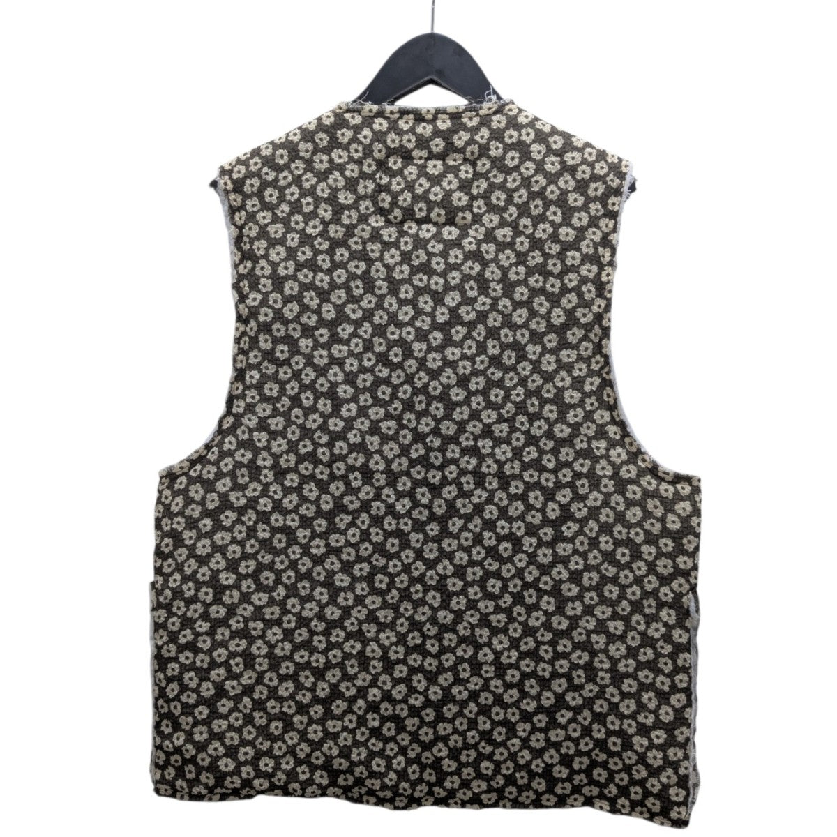 25SSLINER VEST FLOWER PRINT STRETCH SHEER SUCKERフラワープリントジップベスト