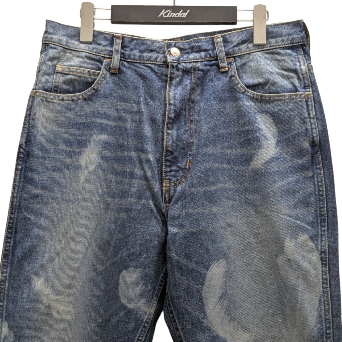 MASU BOYS FEATHER BELL-BOTTOM JEANS フェザープリントベルボトムデニムパンツ