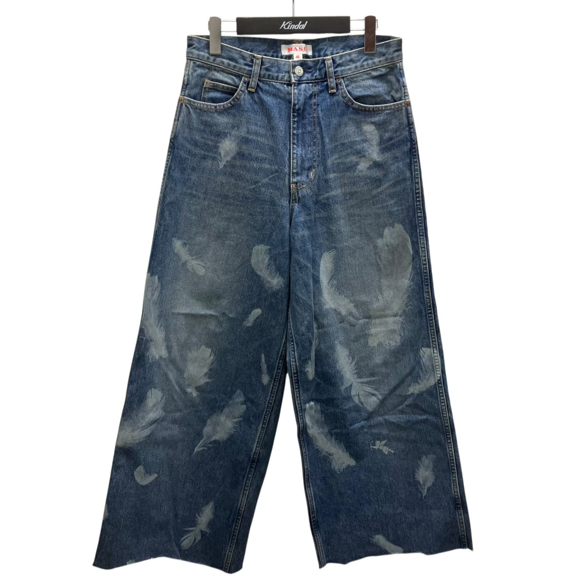 MASU BOYS FEATHER BAGGY JEANS フェザープリントバギーデニムパンツ