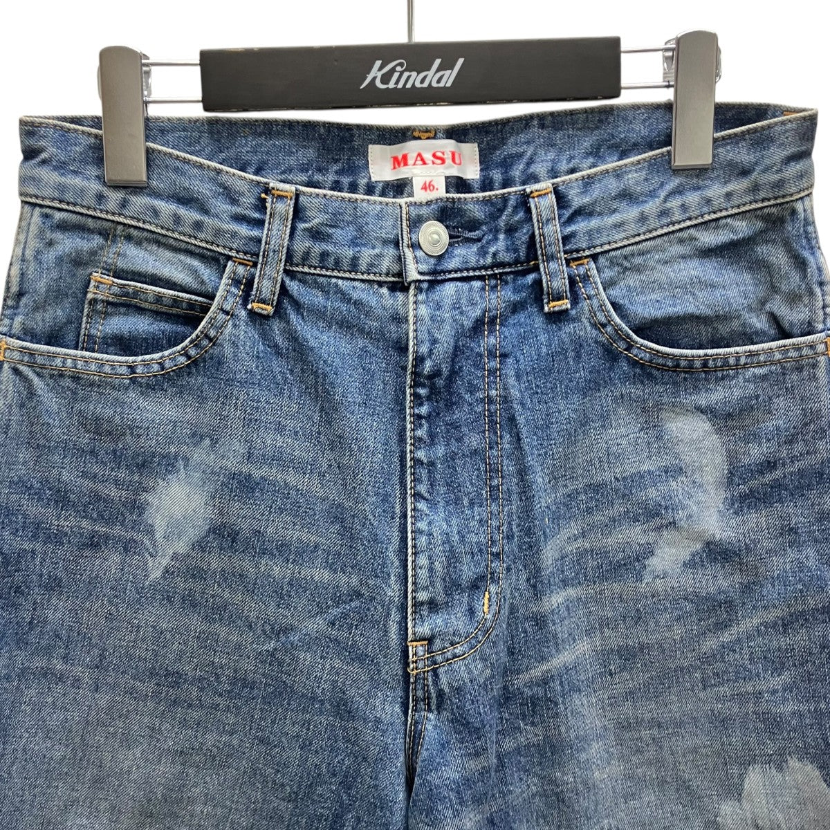 MASU BOYS FEATHER BAGGY JEANS フェザープリントバギーデニムパンツ