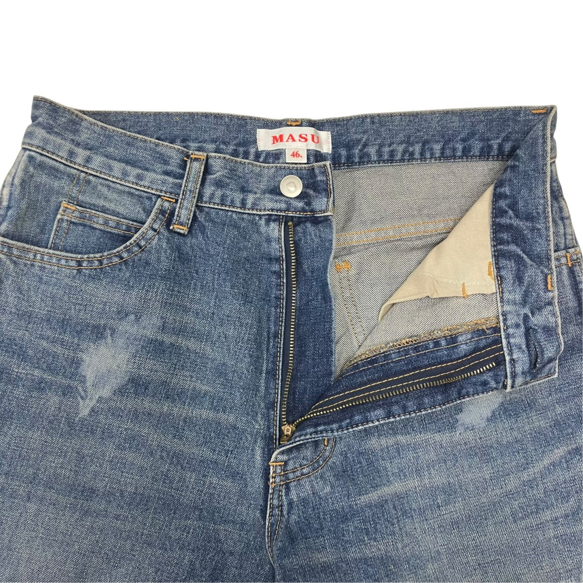 MASU BOYS FEATHER BAGGY JEANS フェザープリントバギーデニムパンツ