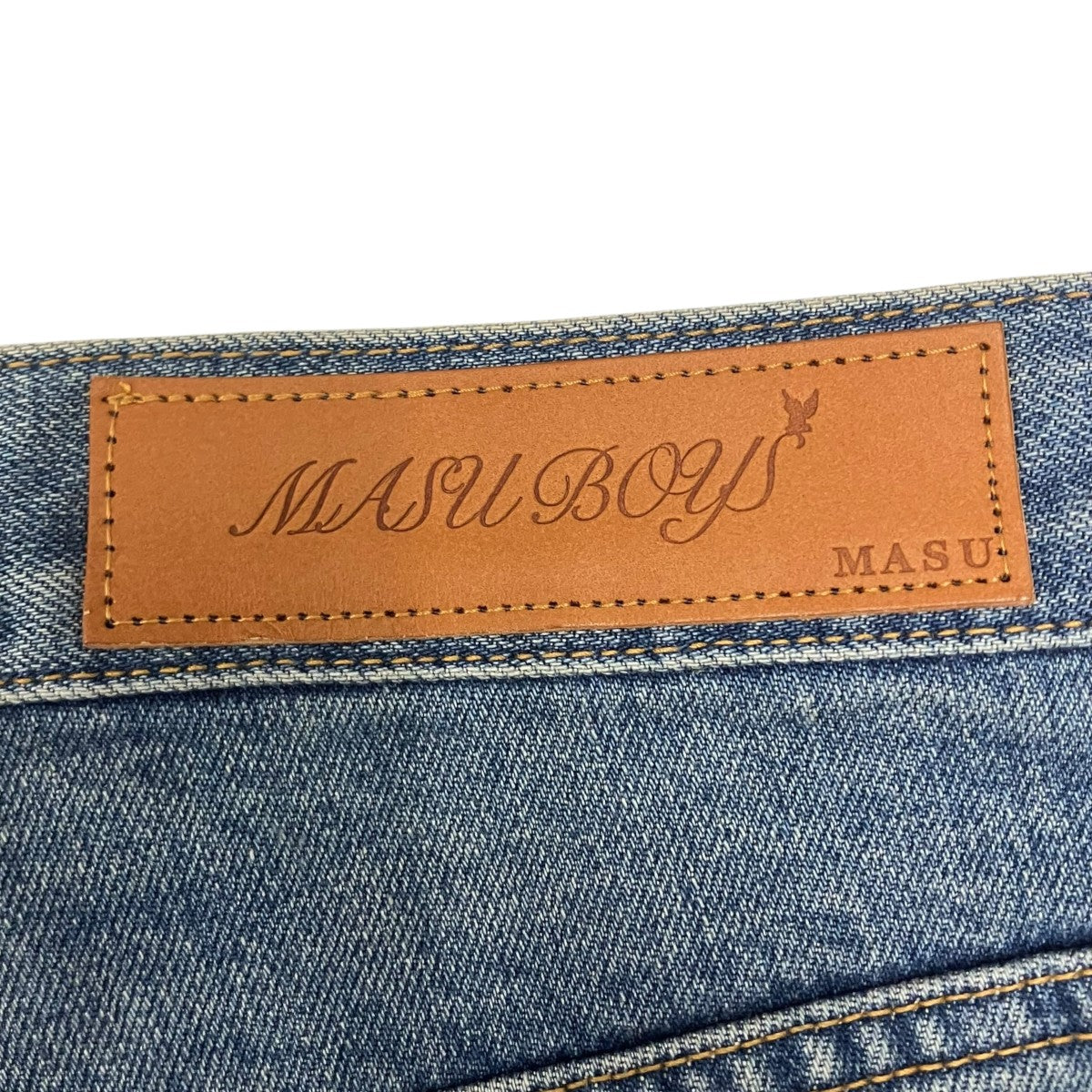 MASU BOYS FEATHER BAGGY JEANS フェザープリントバギーデニムパンツ