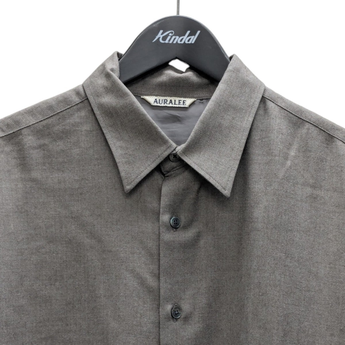 SUPER LIGHT WOOL SHIRT #TOP BROWN 長袖シャツ