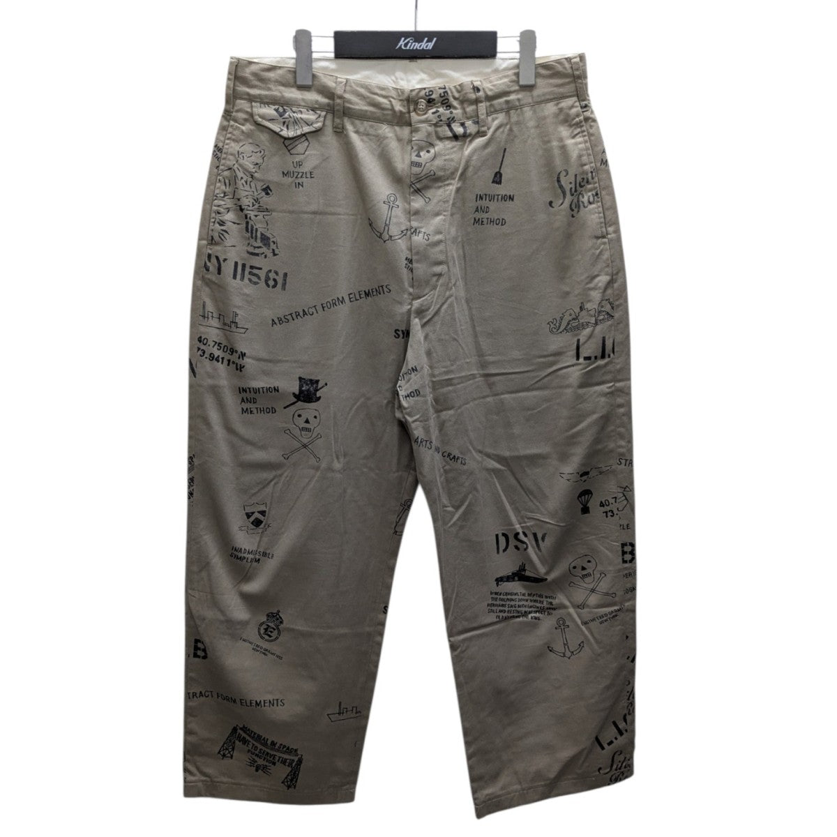 Fatigue Pant-Graffiti Print Flat Twillグラフィックパンツ