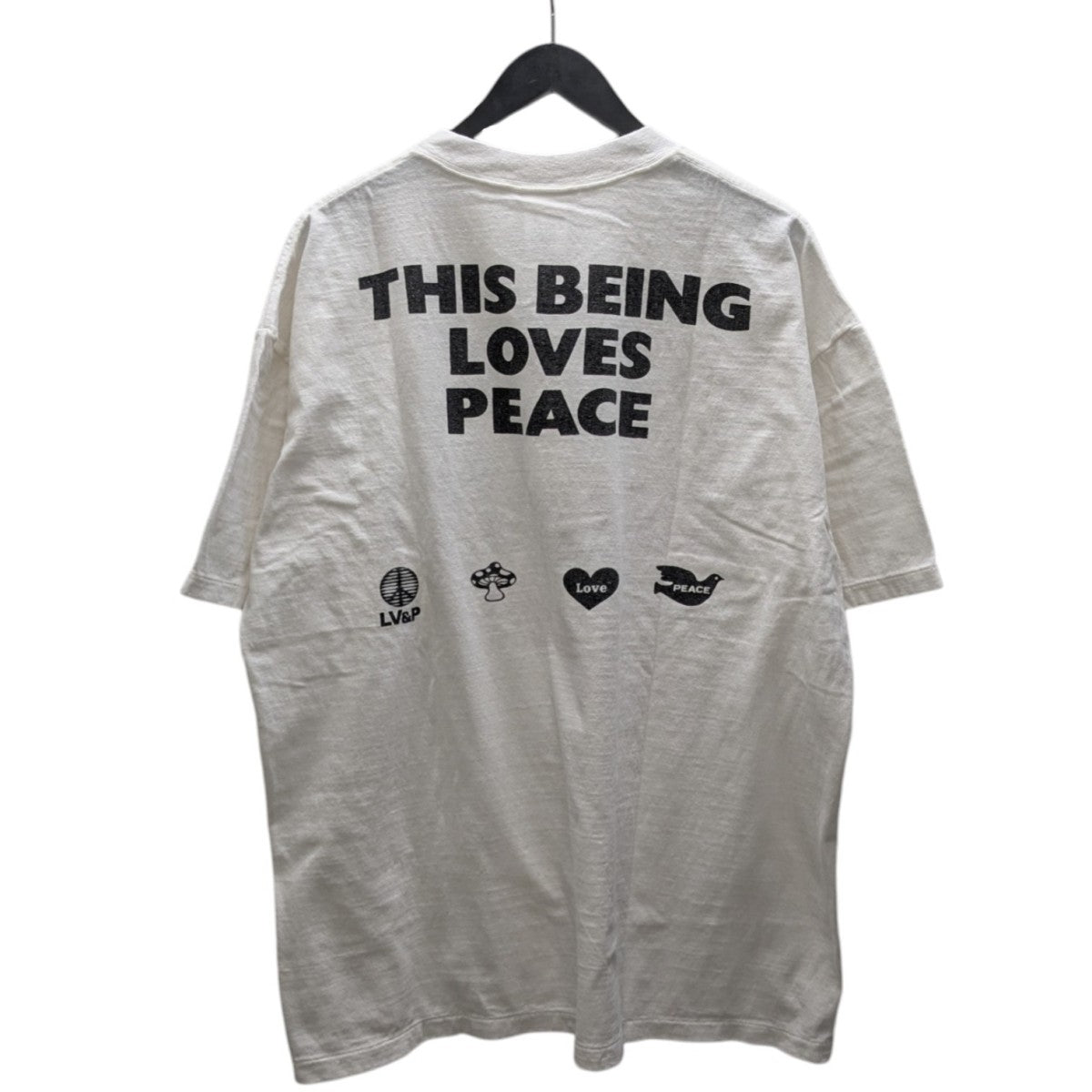 SS T-SHIRT PEACE UネックTシャツ