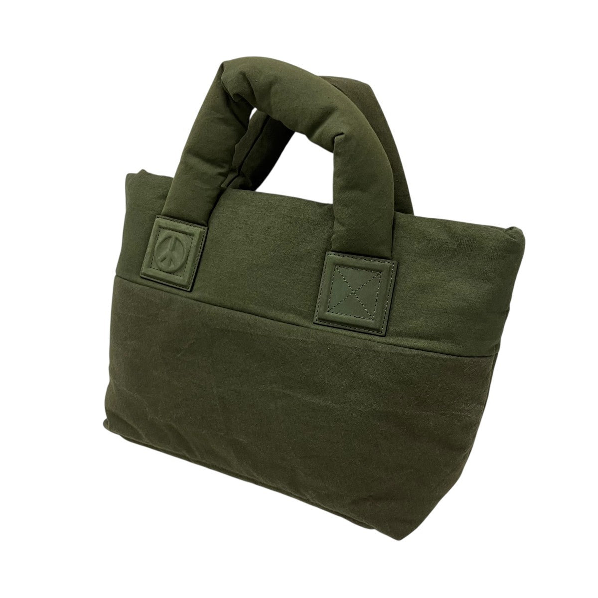 FLUFFY TOTE BAG M KHAハンドバッグ