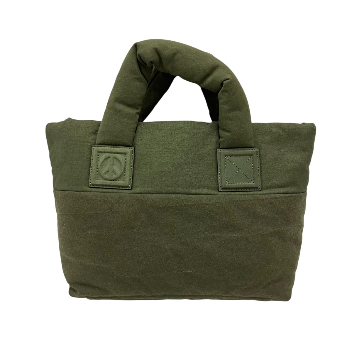 FLUFFY TOTE BAG M KHAハンドバッグ