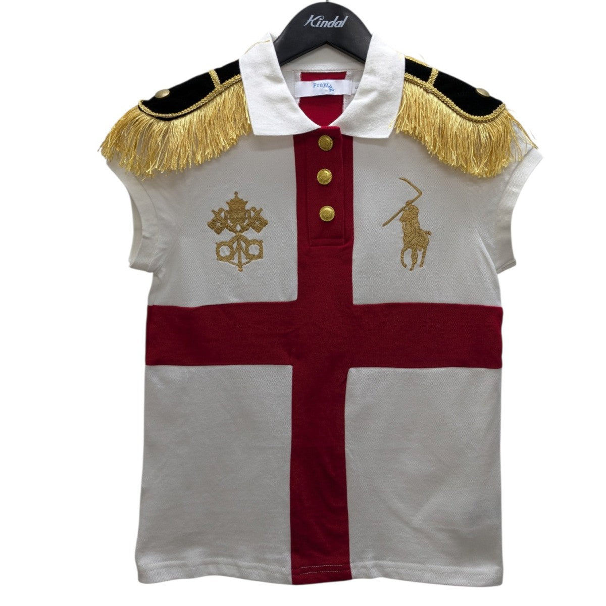 Epaulette Women’s Top Whiteポロシャツ