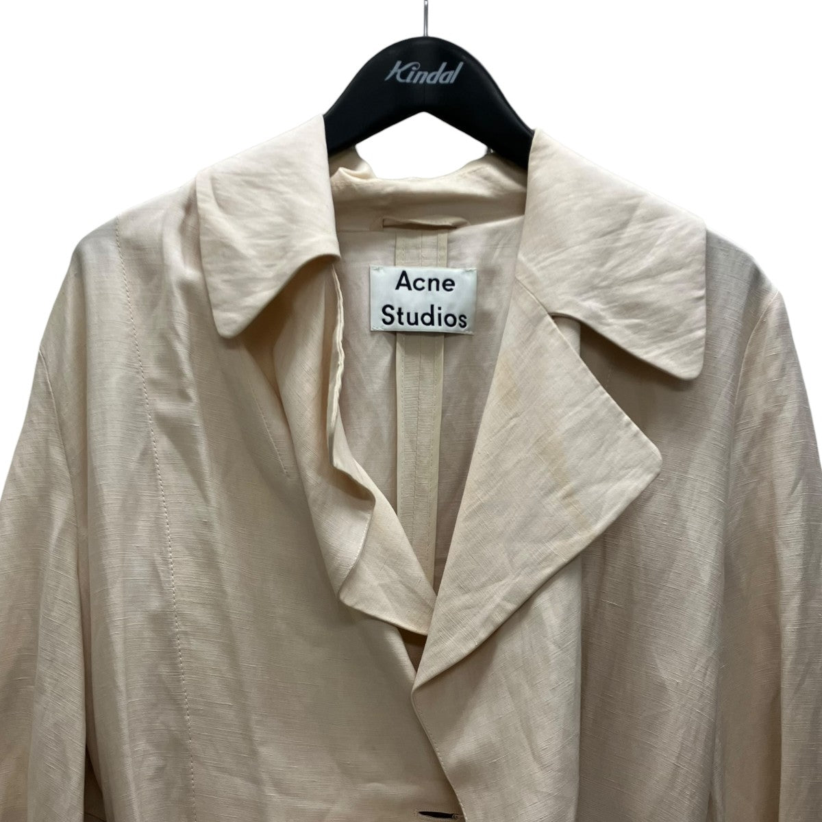 ACNE STUDIOS VERNA LINENリネントレンチコート 古着・中古-2枚目のアイテム画像