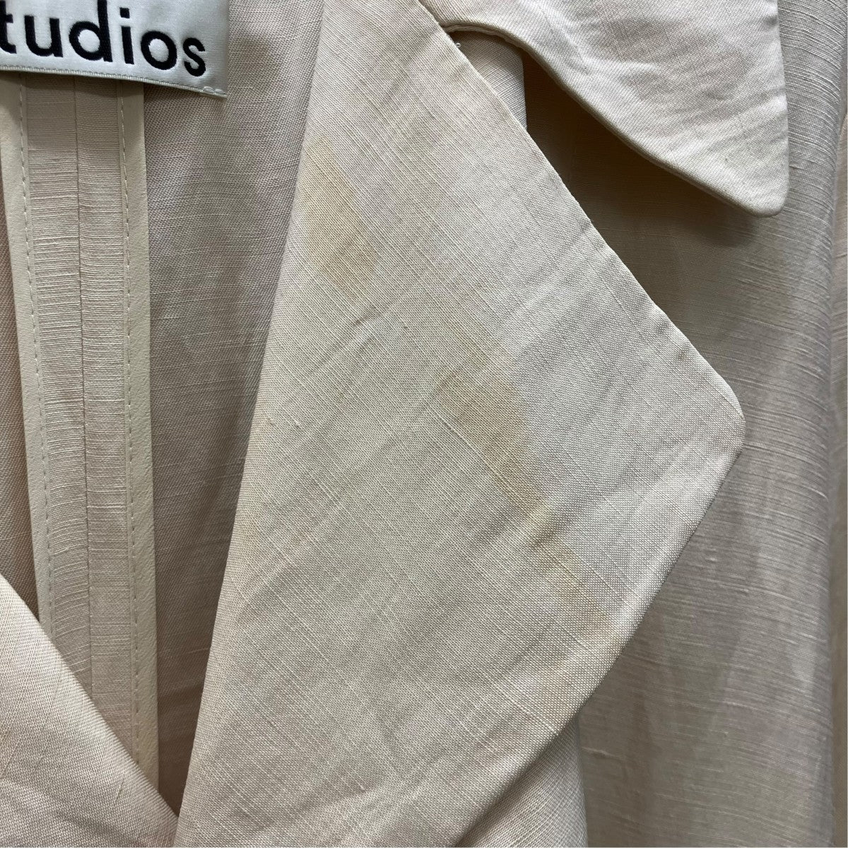 ACNE STUDIOS VERNA LINENリネントレンチコート 古着・中古-4枚目のアイテム画像