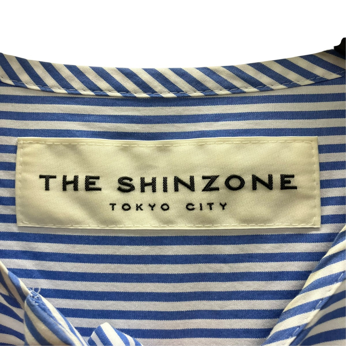 BUTTON SLEEVE STLIPE BLOUSE ストライプブラウス