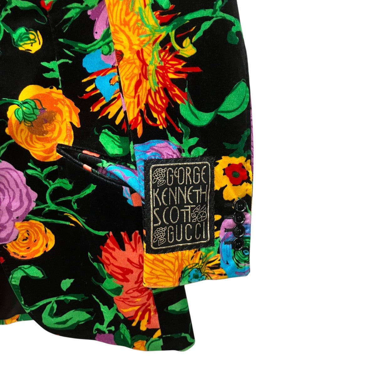 GUCCI(グッチ) テーラードジャケット 625553 ブラック×」マルチカラー