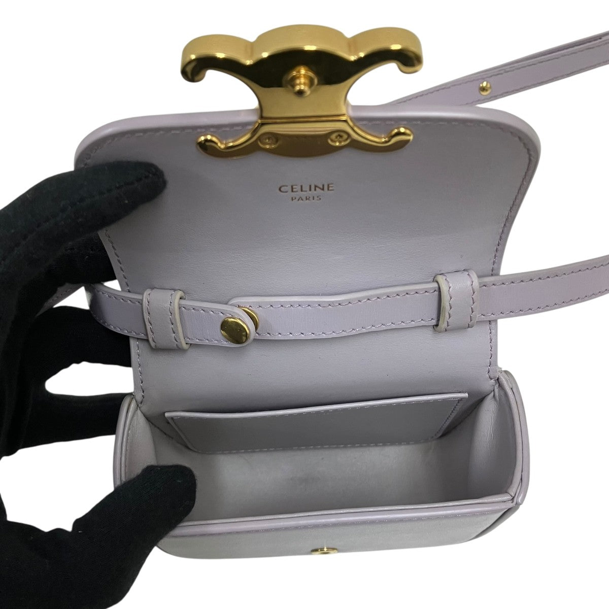 CELINE ミニトリオンフショルダーバッグ 古着・中古-7枚目のアイテム画像