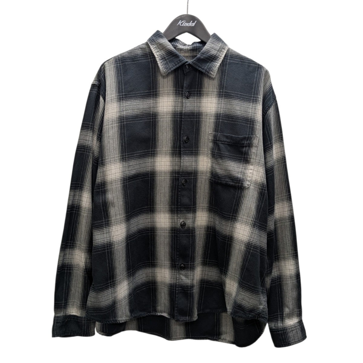 SUVIN COTTON NEL CHECK REGULAR COLLAR SHIRT 長袖シャツ