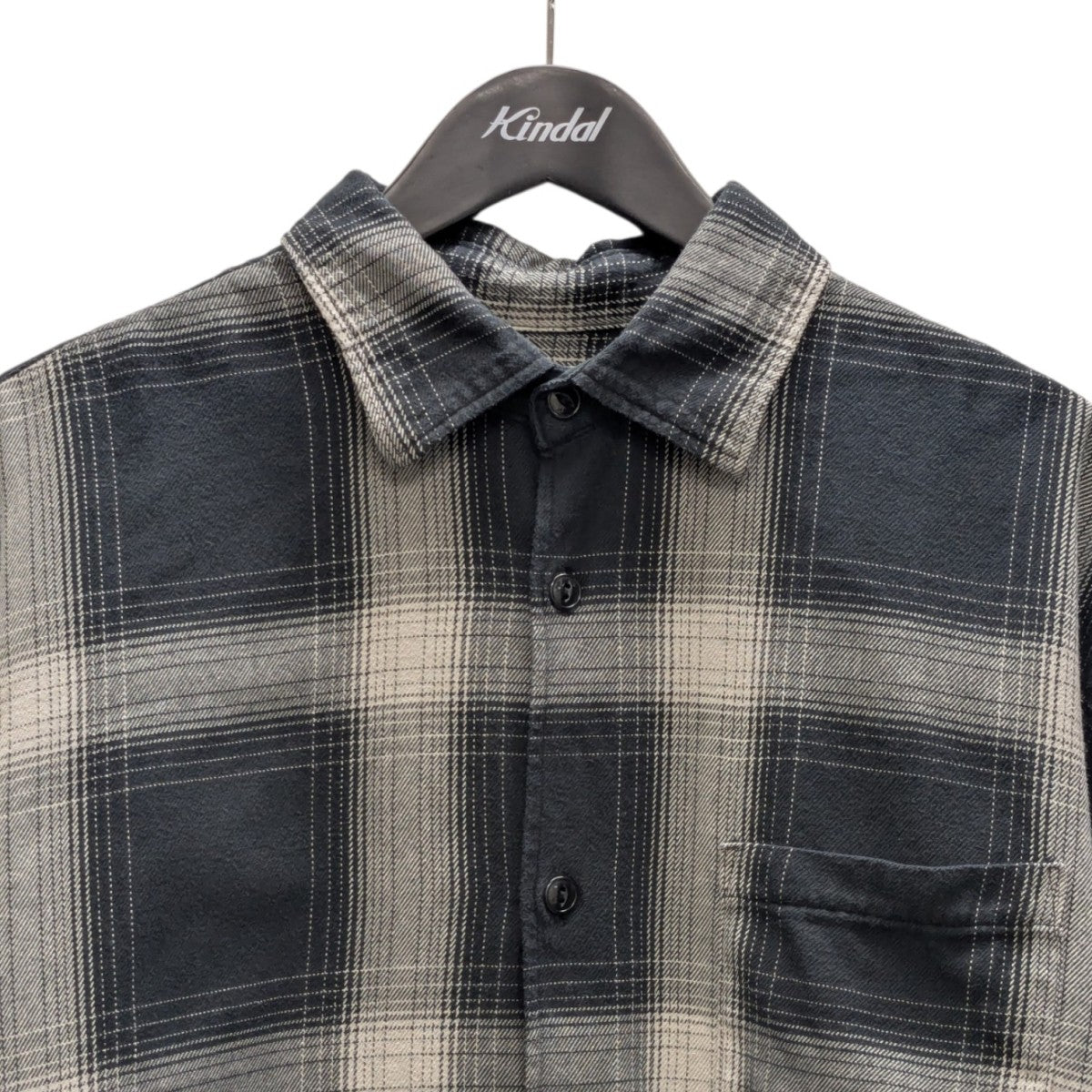 SUVIN COTTON NEL CHECK REGULAR COLLAR SHIRT 長袖シャツ