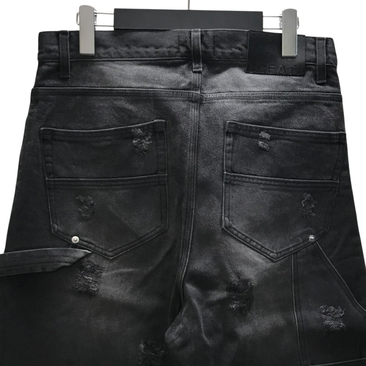 COATING DOUBLE KNEE DENIM PANTS ワイドデニムパンツ