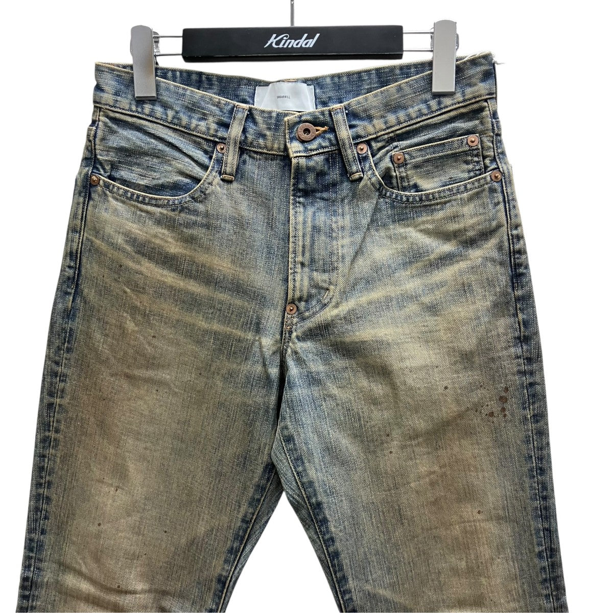 FADED MODERN DENIM PANTS FLARED CUT デニムパンツ