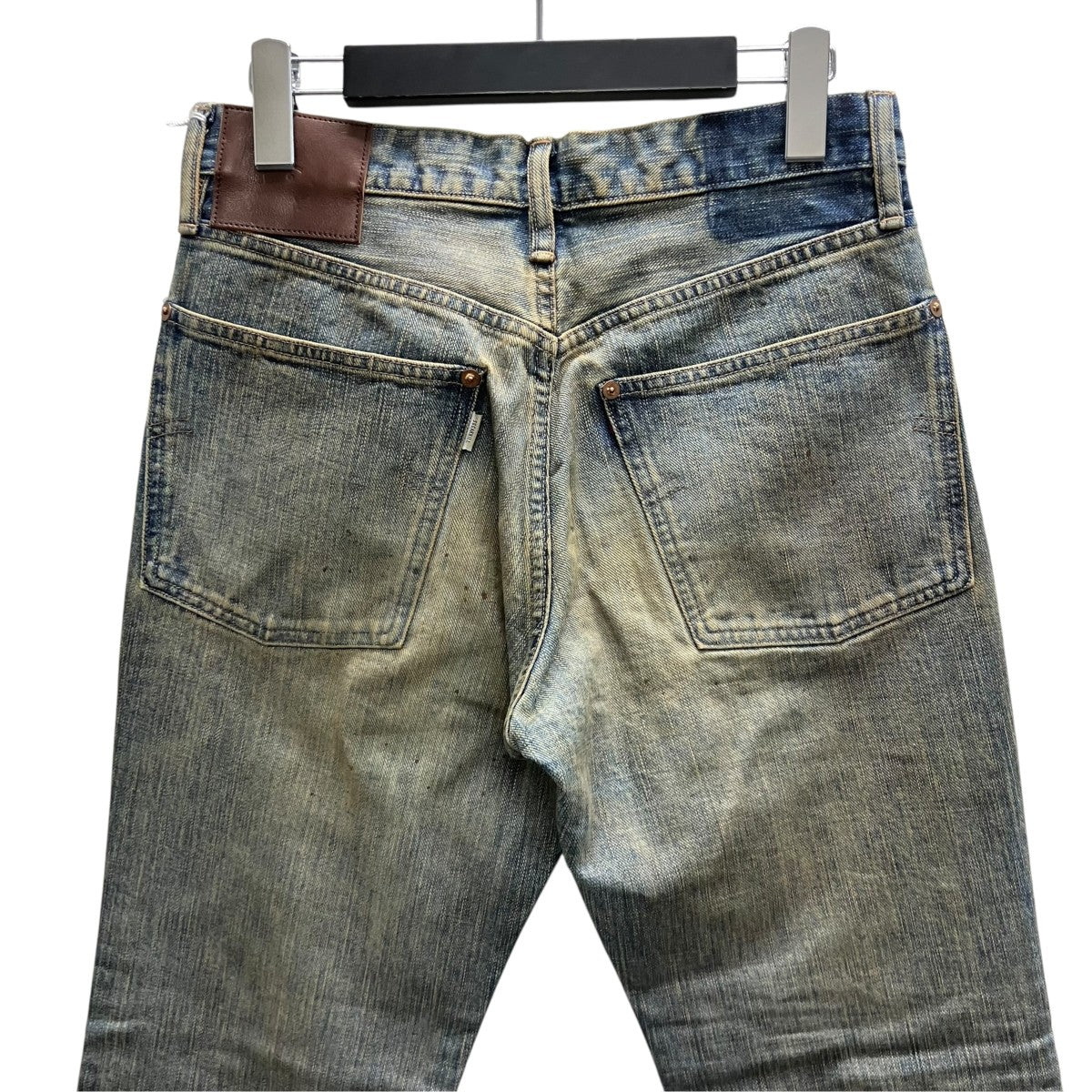 FADED MODERN DENIM PANTS FLARED CUT デニムパンツ