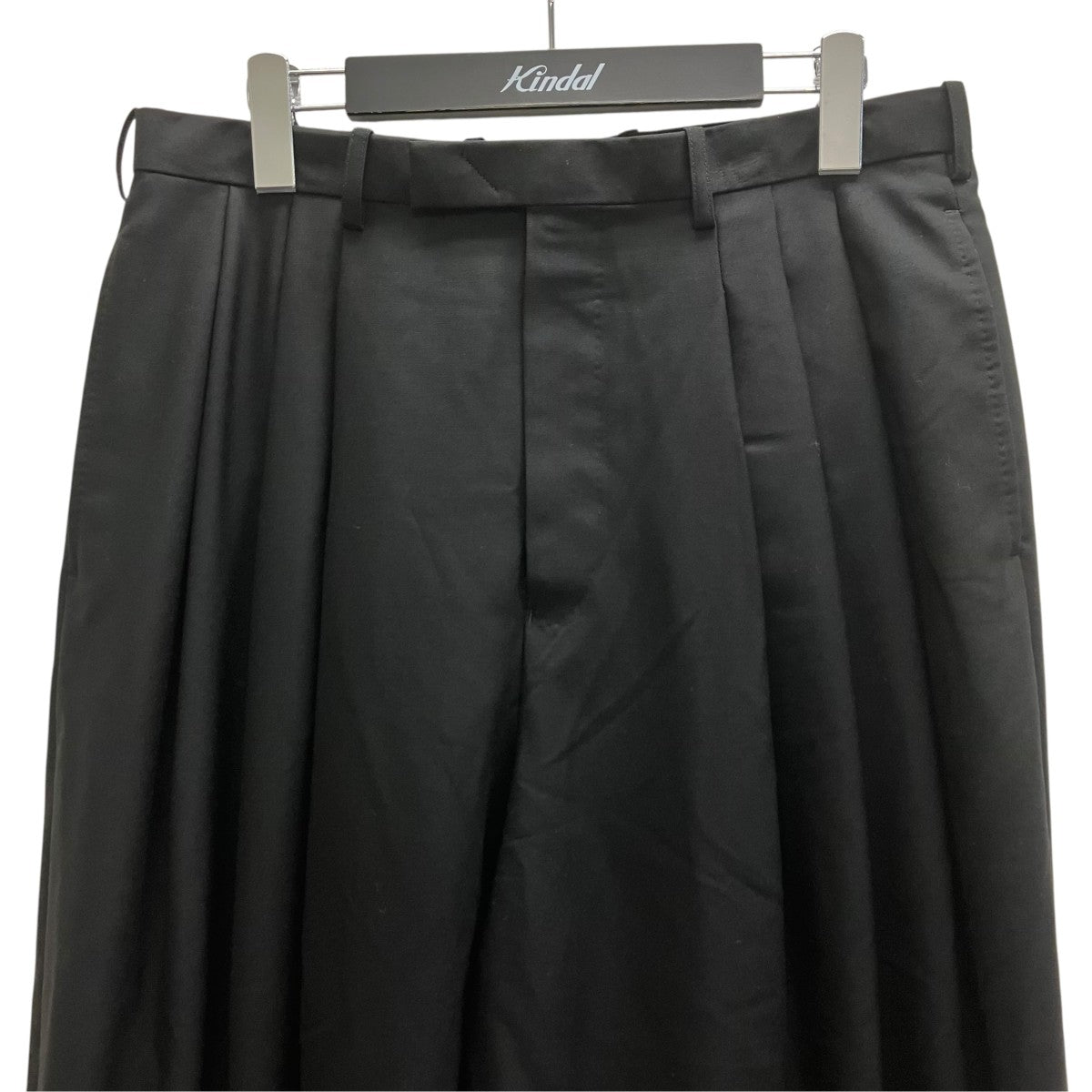 WOOL GABARDINE 3TUCK WIDE PANTS スラックス