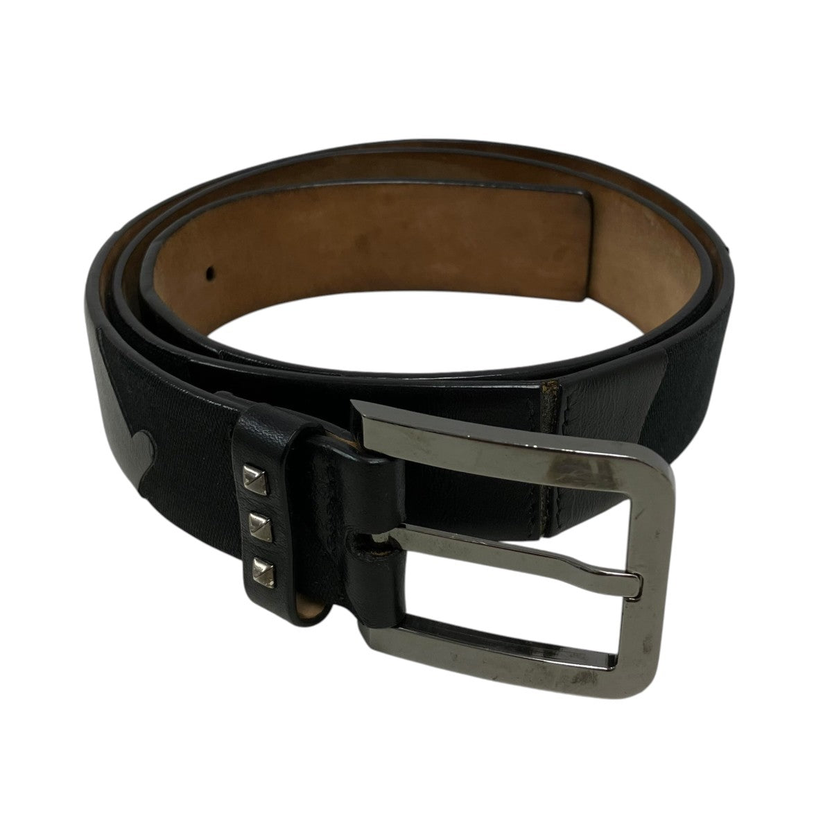 VALENTINO GARAVANI カモフラレザー切替ベルト 古着・中古-1枚目のアイテム画像
