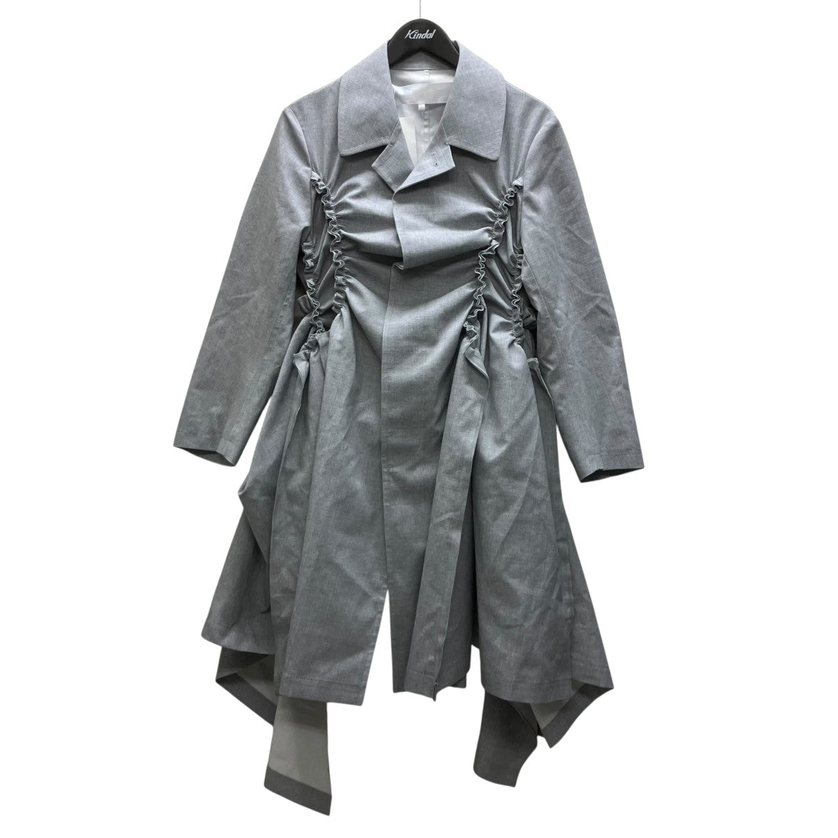 TAO COMME des GARCONS ウールトロ先染チンツ加工コート 古着・中古-1枚目のアイテム画像