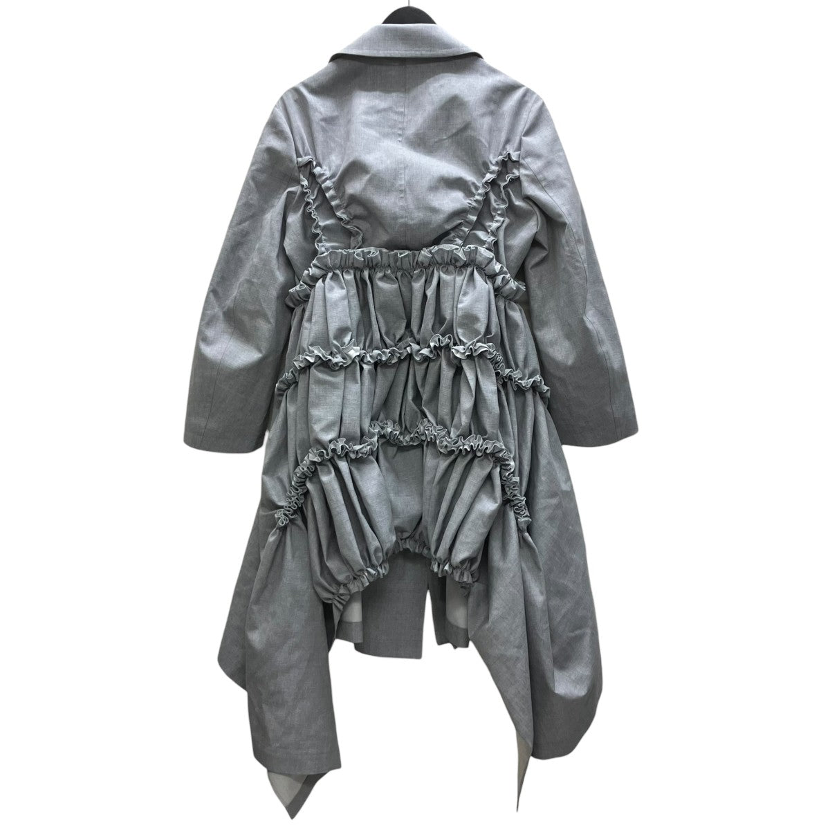 TAO COMME des GARCONS ウールトロ先染チンツ加工コート 古着・中古-4枚目のアイテム画像