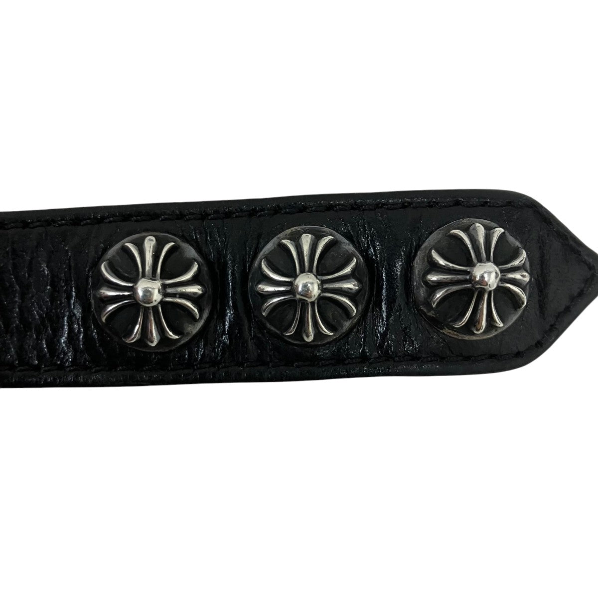 優*様 Chrome Hearts レザーブレスレット 3ボタン2スナップ CHROME HEARTS(クロムハーツ) 3ボタン2スナップレザーブレスレット