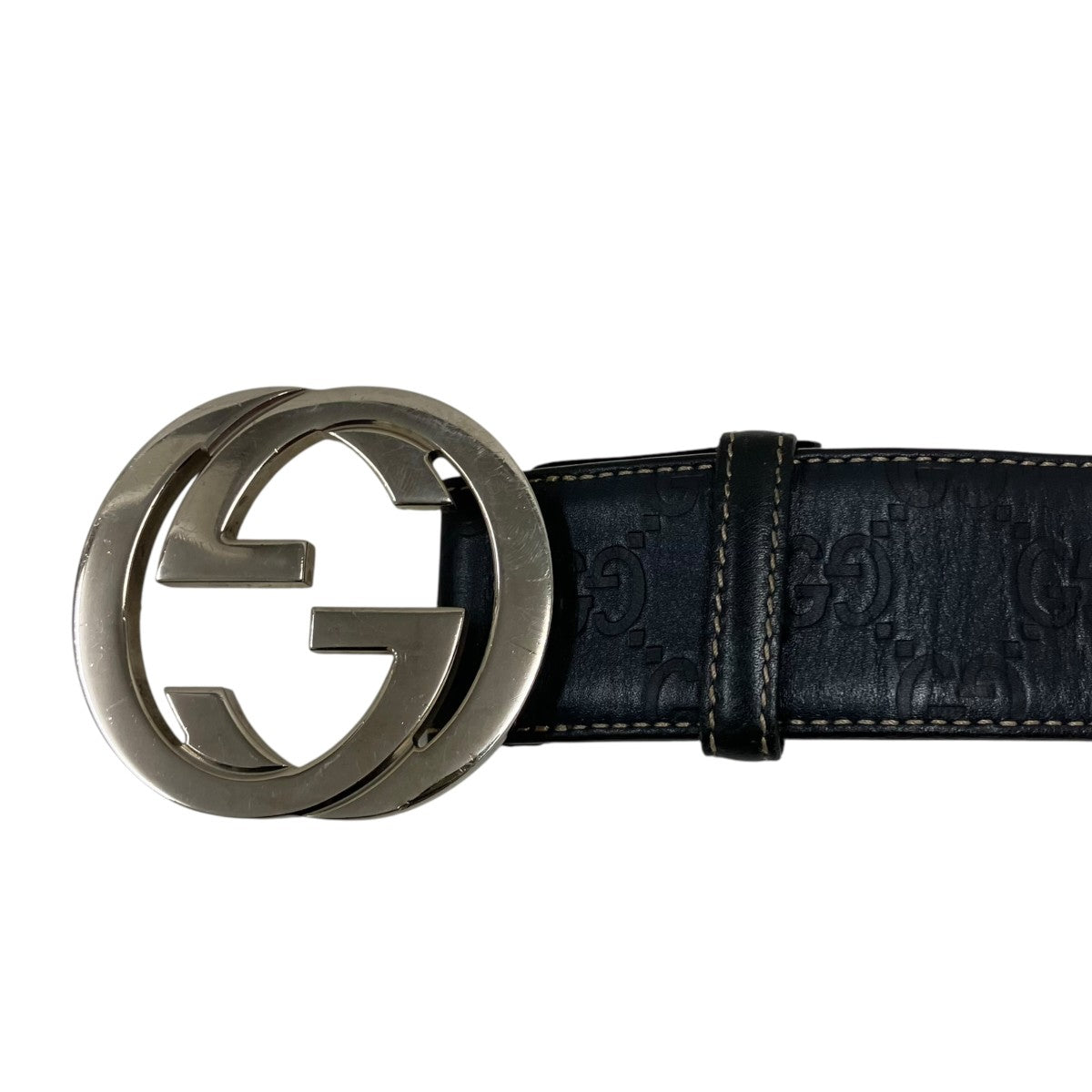 GUCCI(グッチ) グッチシマインターロッキングGバックルベルト 114984