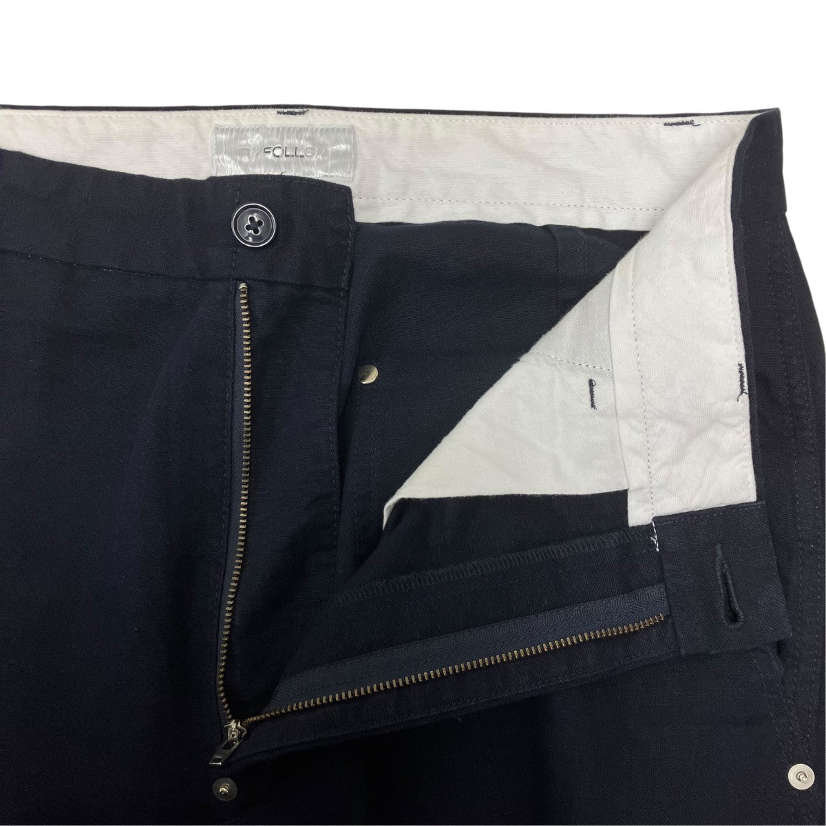 FOLL 25SS cotton linen duck wardrobe chino コットンリネンダックワードローブチノパンツ 古着・中古-5枚目のアイテム画像