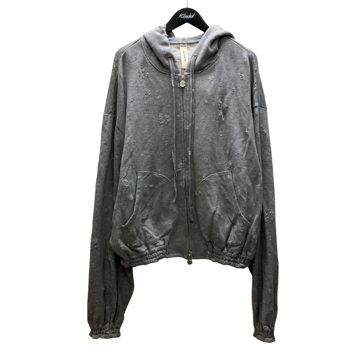 SHINYA KOZUKA 25SS OLD STYLE ZIP HOODIE ダメージ加工ジップパーカー 古着・中古-1枚目のアイテム画像