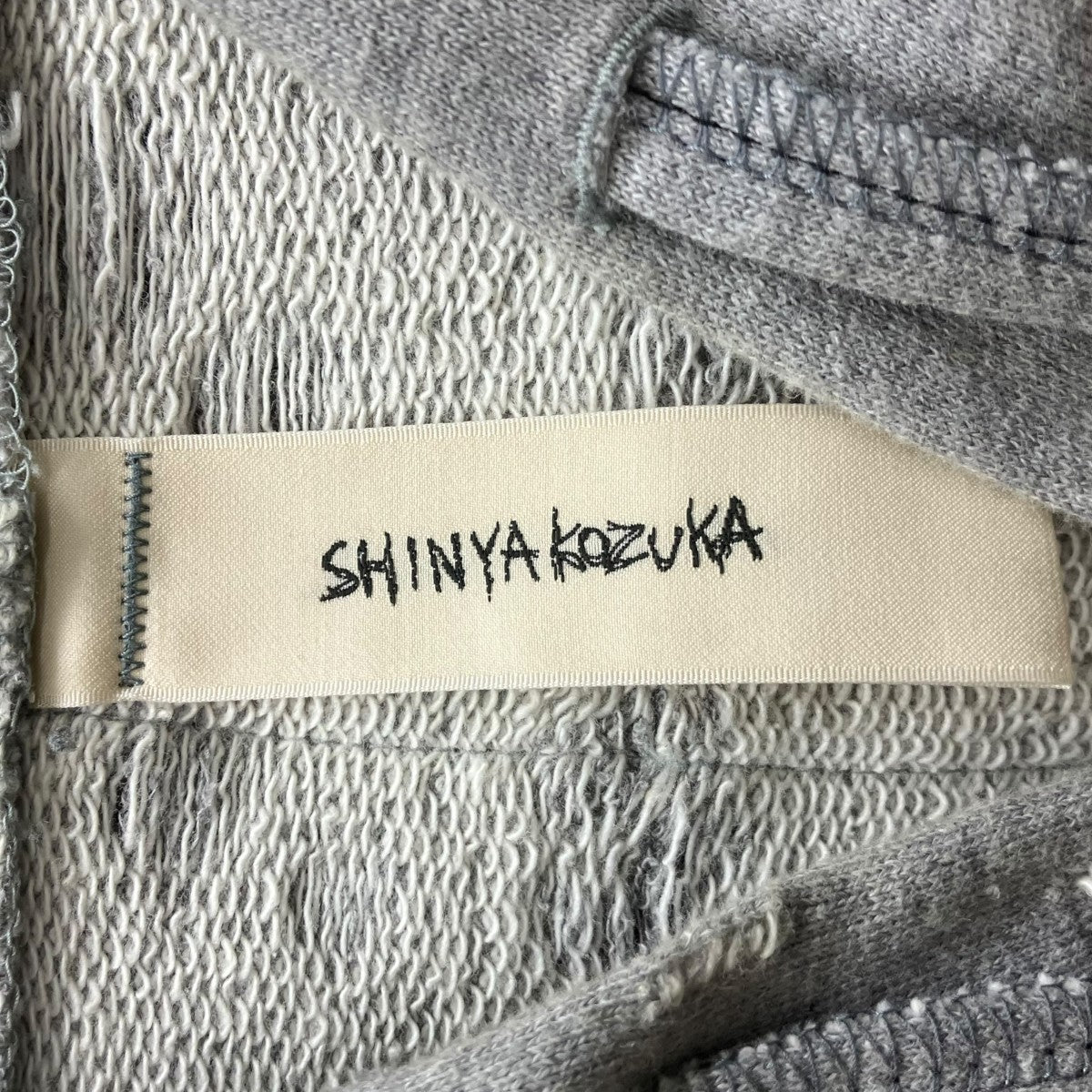 SHINYA KOZUKA 25SS OLD STYLE ZIP HOODIE ダメージ加工ジップパーカー 古着・中古-4枚目のアイテム画像