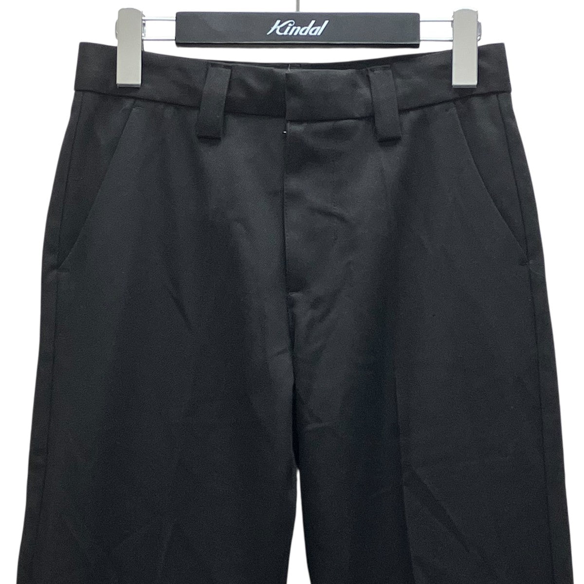 Black Stacked Bootcut Suit Pants スラックス