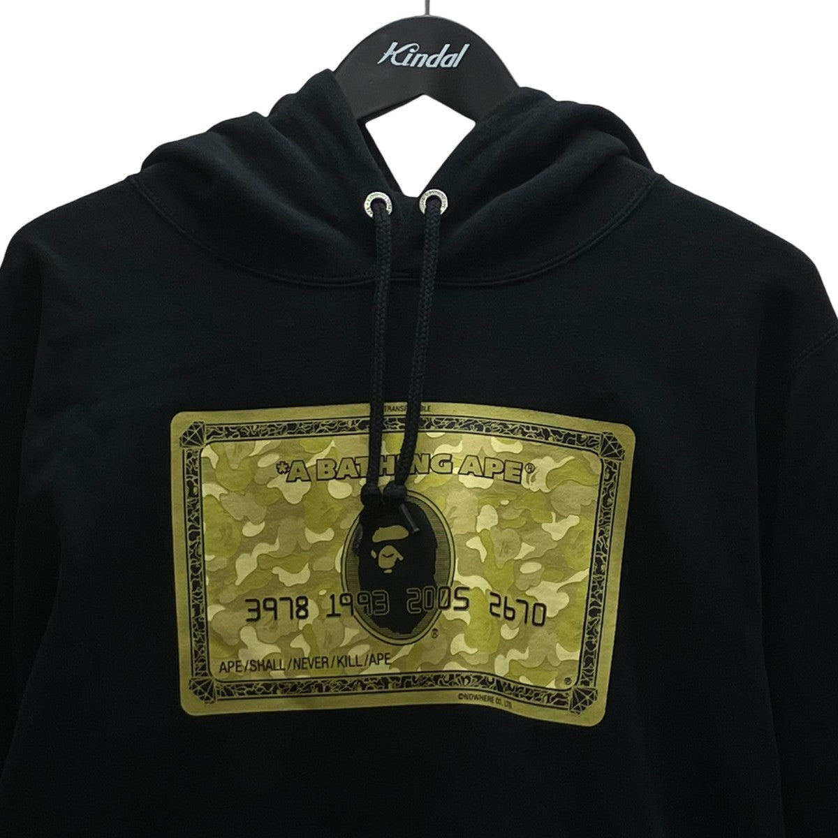 BAPE CARD PULLOVER HOODIE プリントパーカー