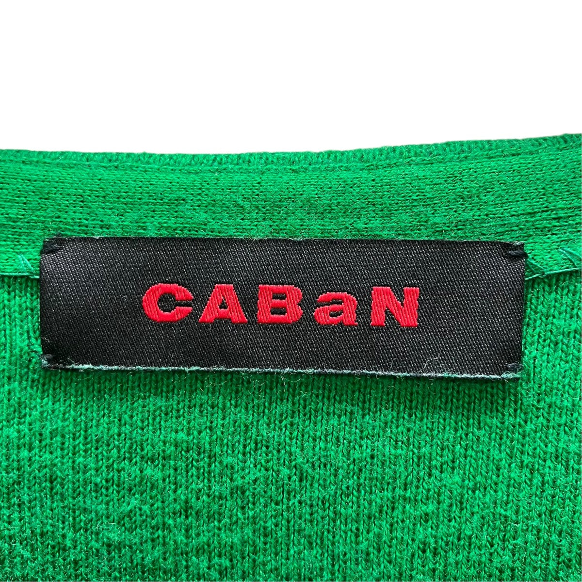 コットンカシミヤ エンブレムクルーネックカーディガン