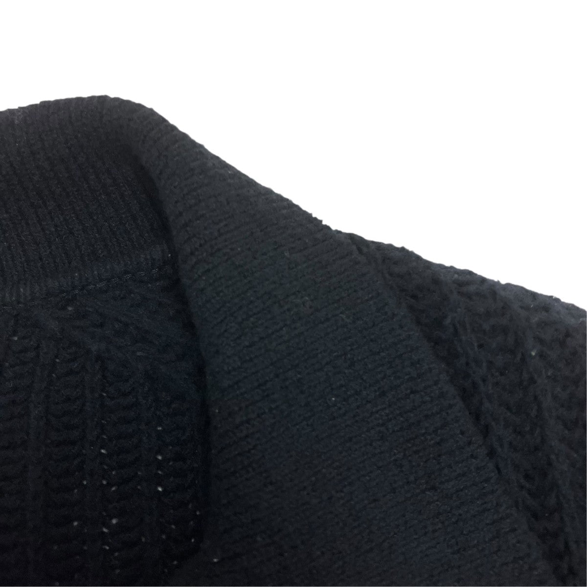 BRUSHED COTTON WOOL RIB KNIT SKIPPER POLO スキッパーニットポロシャツ