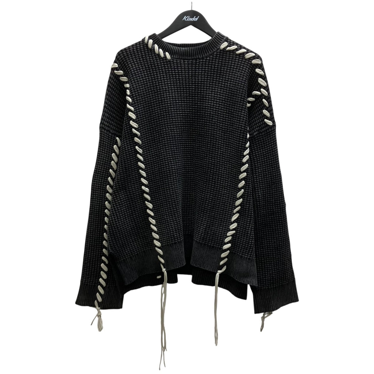 Oni-Waffle Chemical Over-Dye Knit Pullover ワッフルニット