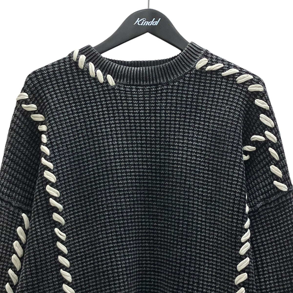 Oni-Waffle Chemical Over-Dye Knit Pullover ワッフルニット